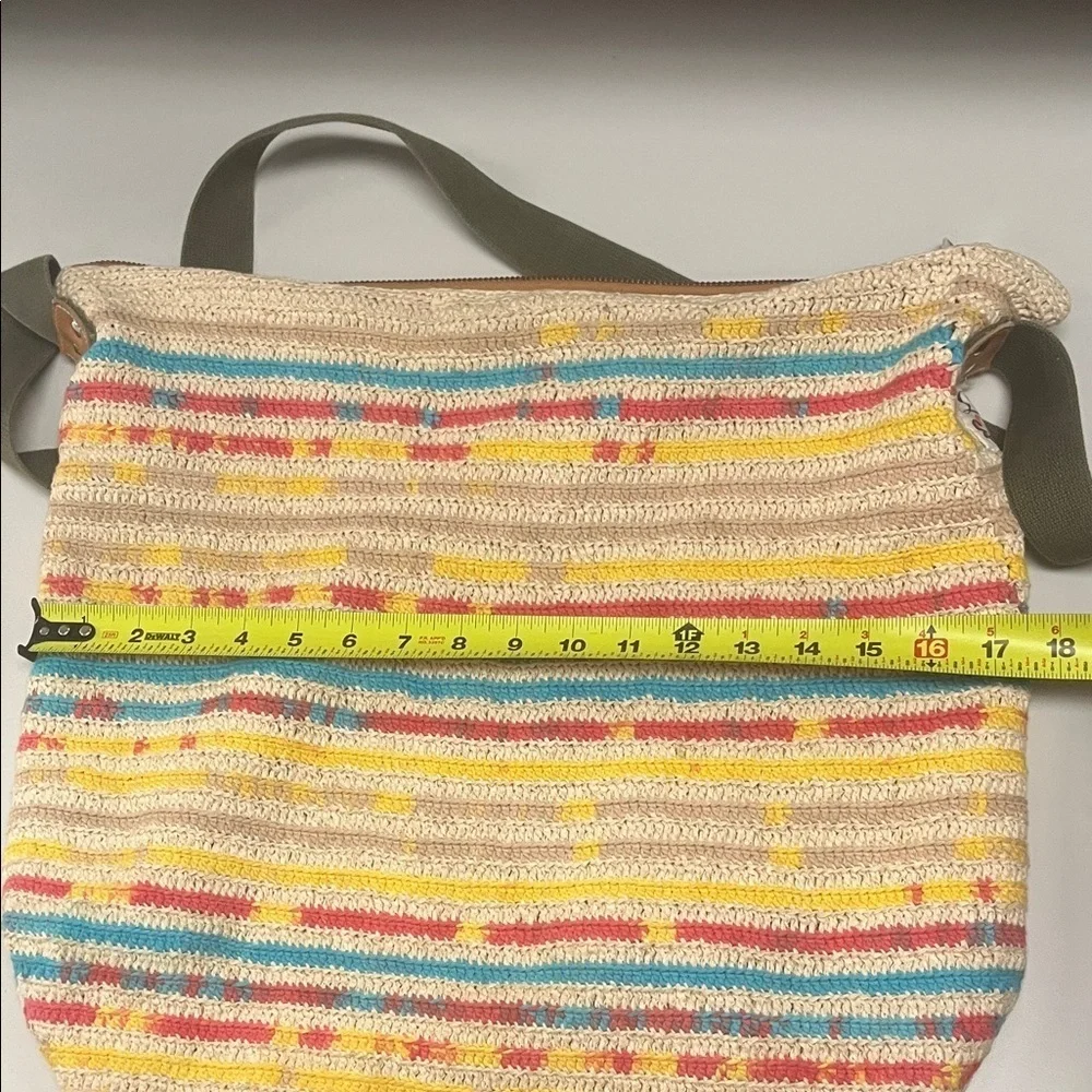 Lilos Laguna Beach Large Striped Crochet Shoulder Bag